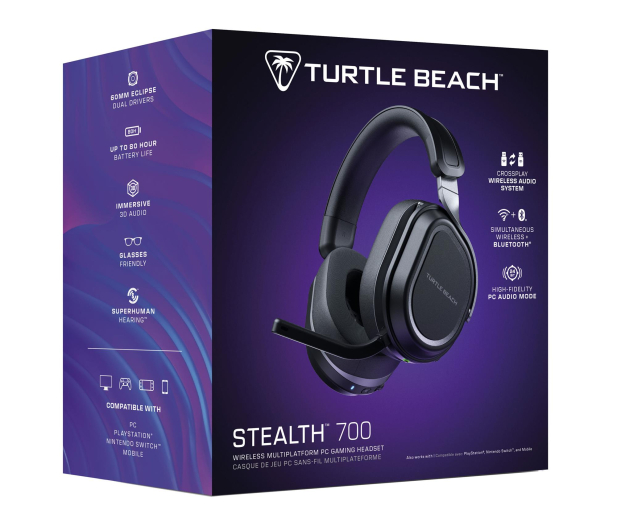 Turtle Beach Słuchawki Bezprzewodowe do PC Stealth 700 Gen3 Czarne - 1292103 - zdjęcie 8